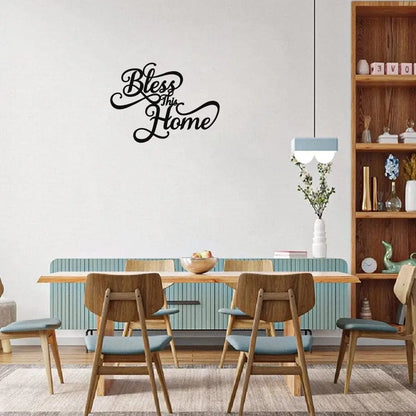 Charming Metal Wall Art: "Bless This Home" Decor Brooklyn & Birch