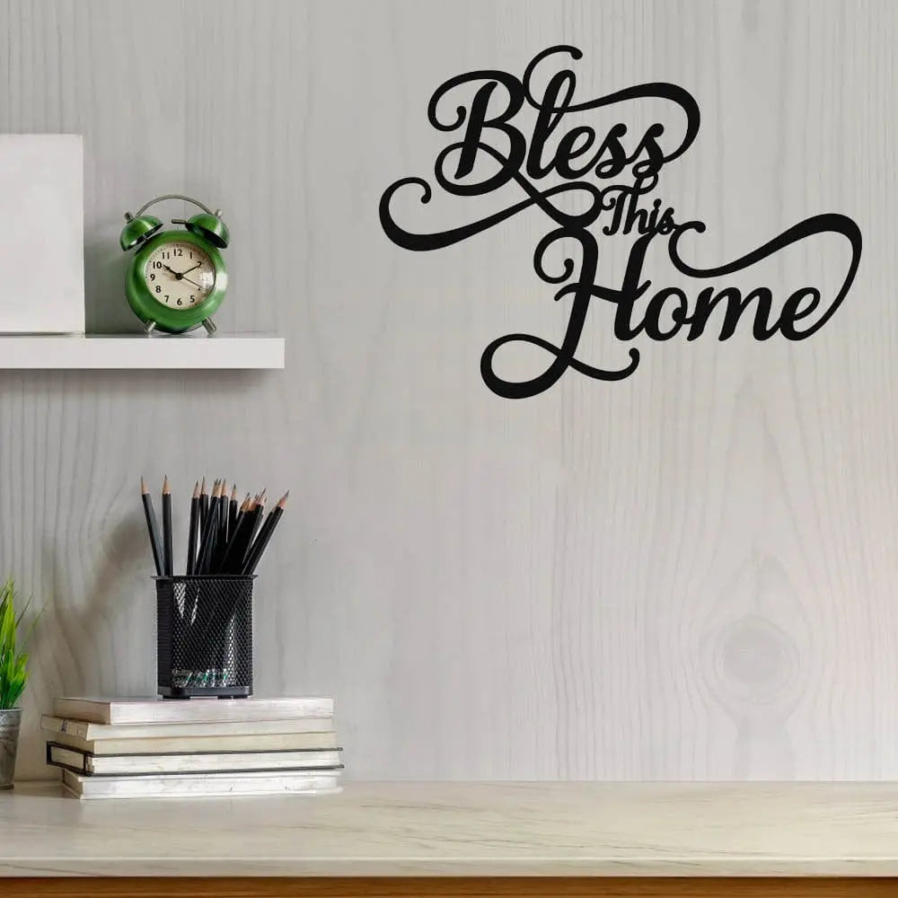 Charming Metal Wall Art: "Bless This Home" Decor Brooklyn & Birch