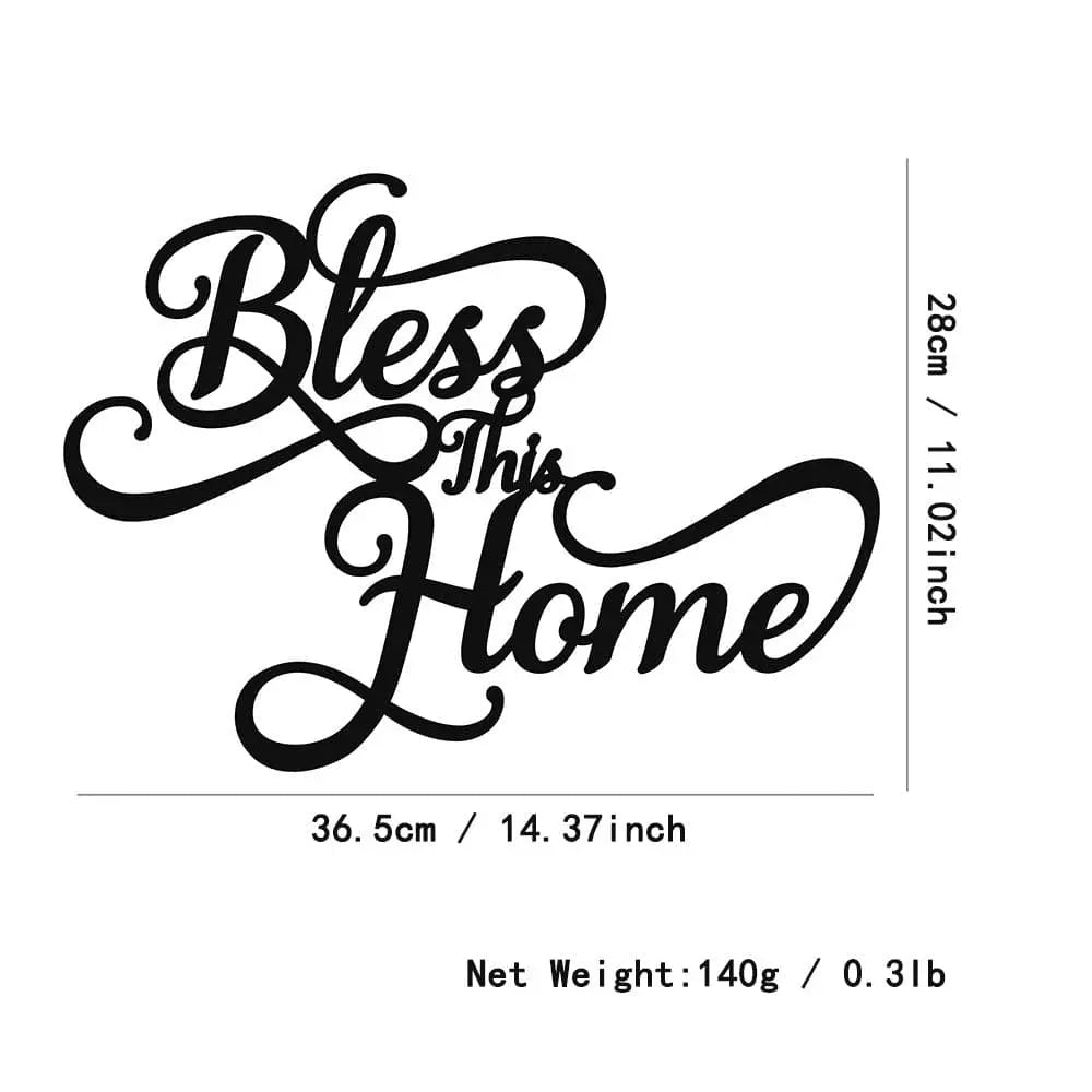 Charming Metal Wall Art: "Bless This Home" Decor Brooklyn & Birch