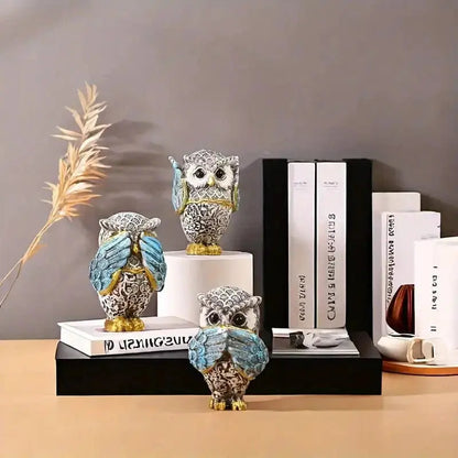 Charming Trio of Wise Owl Figurines Brooklyn & Birch