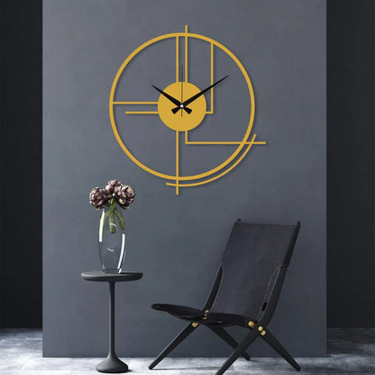 Black Large Minimalist Wall Clock Bross Home