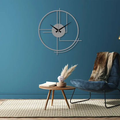 Black Large Minimalist Wall Clock Bross Home