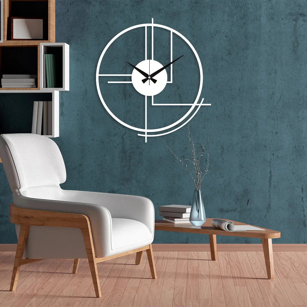 Black Large Minimalist Wall Clock Bross Home